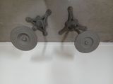 two faucets that are attached to the wall