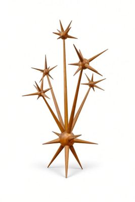 an image of a wooden sculpture of a tree
