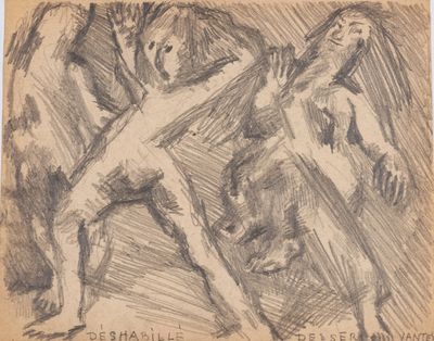 an image of a drawing of two nudes in a room