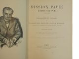 an old book with a drawing of a man in a suit and tie