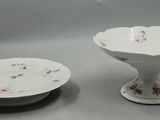 a white bowl and a white plate on a table