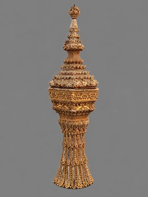an image of a very tall tower with a clock on top of it
