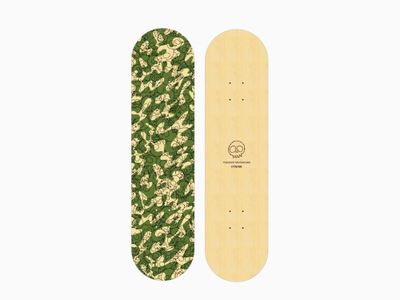 Takashi Murakami (Né en 1962) Art Board CAMO SKULL (Green), …