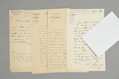 GÉNÉRAUX ET MARÉCHAUX. 5 lettres du milieu du XIXe.