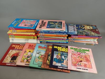a bunch of books are stacked on top of each other