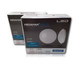 two boxes of megaman led bulbs on a white background