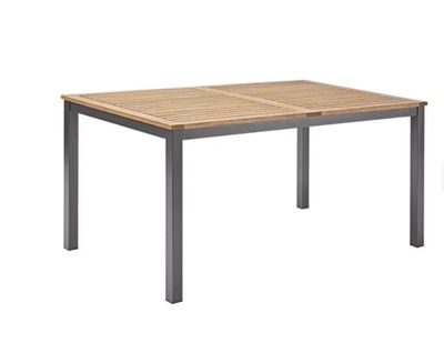 Table de jardin rectangulaire NATERIAL Oris alu gris/bois eu…