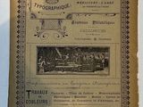 an old book with a picture of a train on it