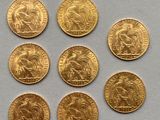 un lot de six souverains d'or