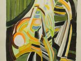 une image représentant un tableau d'une femme vêtue d'une robe jaune et noire