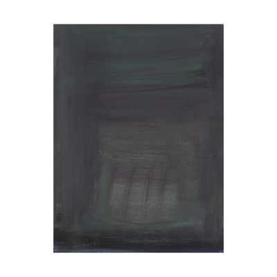 une peinture abstraite représentant un carré noir bordé d'un liseré blanc