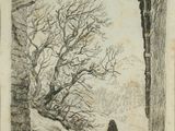 an image of a drawing of a person sitting under a tree