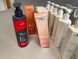 many different types of hair products on the table