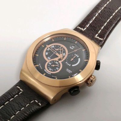 Montre SWATCH "Irony"en acier doré rose, 44 mm, bracelet en … - Photo 1