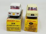 two toy cars that are sitting on top of each other