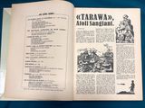 an open book with a picture of a man on a horse