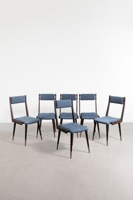 lot de six chaises de salle à manger avec assise rembourrée, rembourrée, rembourrée, rembourrée, rembourrée, rembourrée, rembourrée