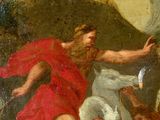 an image of a painting of a man in a red dress holding a sword