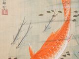 a painting of a koi fish in the water