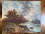 a picture of a painting on the wall of a room
