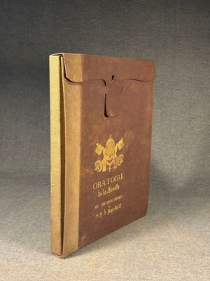 an image of a brown book sitting on top of a table