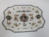 a plate with a design on it on a table