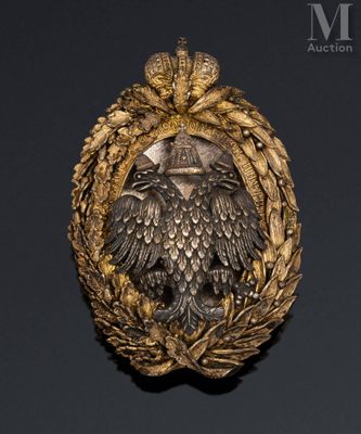 a close up of a badge with an eagle on it