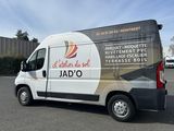 a van that is parked in a parking lot
