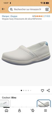 Oxypas Suzy bleu Chaussures de sécurité Femme