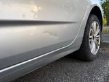 a car that is parked on the side of the road