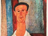 an image of a painting of a man in a white shirt