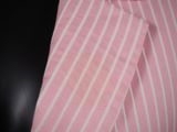 pink and white striped dress shirt with a button down collar