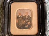 a picture of a couple of people in a picture frame