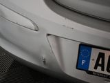 a close up of a license plate on a car