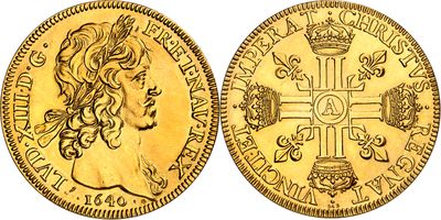 une image représentant une pièce « sovereign » en or sur laquelle figure une croix