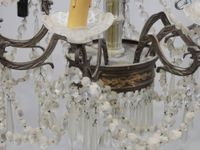 Important lustre en métal, laiton et verre à huit bras de lu… (photo 3)
