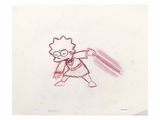 cartoon drawing of a man throwing a frisbee on a white paper