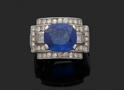 a sapphire and diamond ring