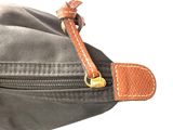 a close up of a bag with a zipper on it
