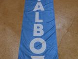 a large blue banner with the word talbot on it