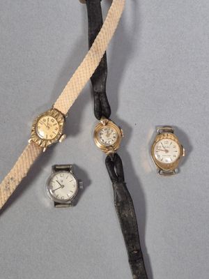Lot de quatre montres dont LIP, Tylex, Vuillemin Regnier