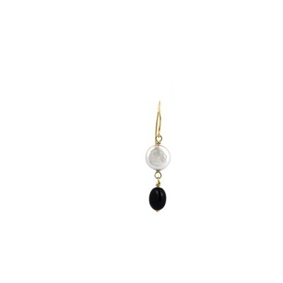 gros plan d'une paire de boucles d'oreilles sur fond blanc