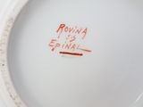 a close up of a plate with writing on it