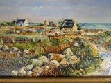 an image of a painting of a house by the water