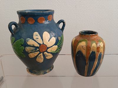 HERTZ SAVOIE Petit vase à décor vernissé