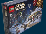 a box of lego star wars sets on a blue background