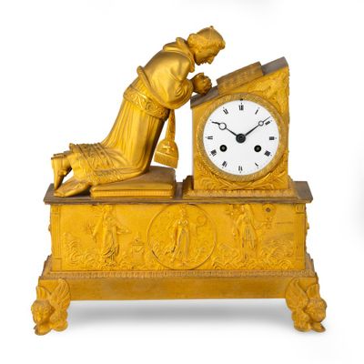 Pendule EN Bronze DorÉ, France, Vers 1840