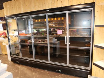 an image of a store with a large display case