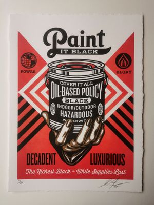 Shepard Fairey - Paint it Black Letterpress