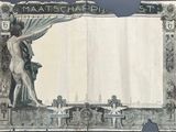 a drawing of a statue on the back of a bank note